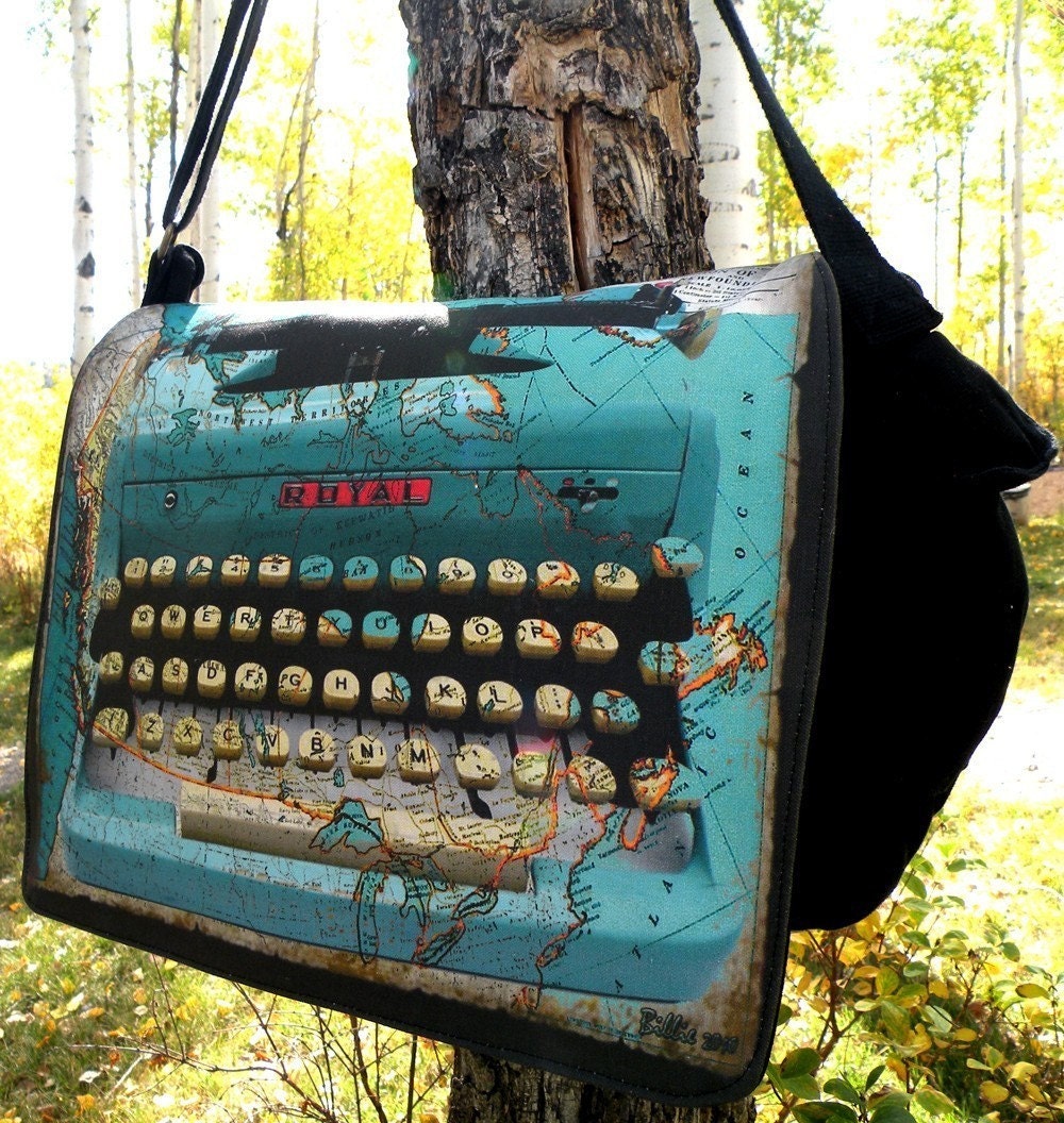 Laptop Bag - Royal Canadian Correspondent - Messenger Bag - Fiber Art - Fits 13" To 17" Laptop - Original Design