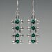 Emerald Swarovski crystal earrings