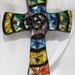 Mosaic Swirl Multi Colored Cross