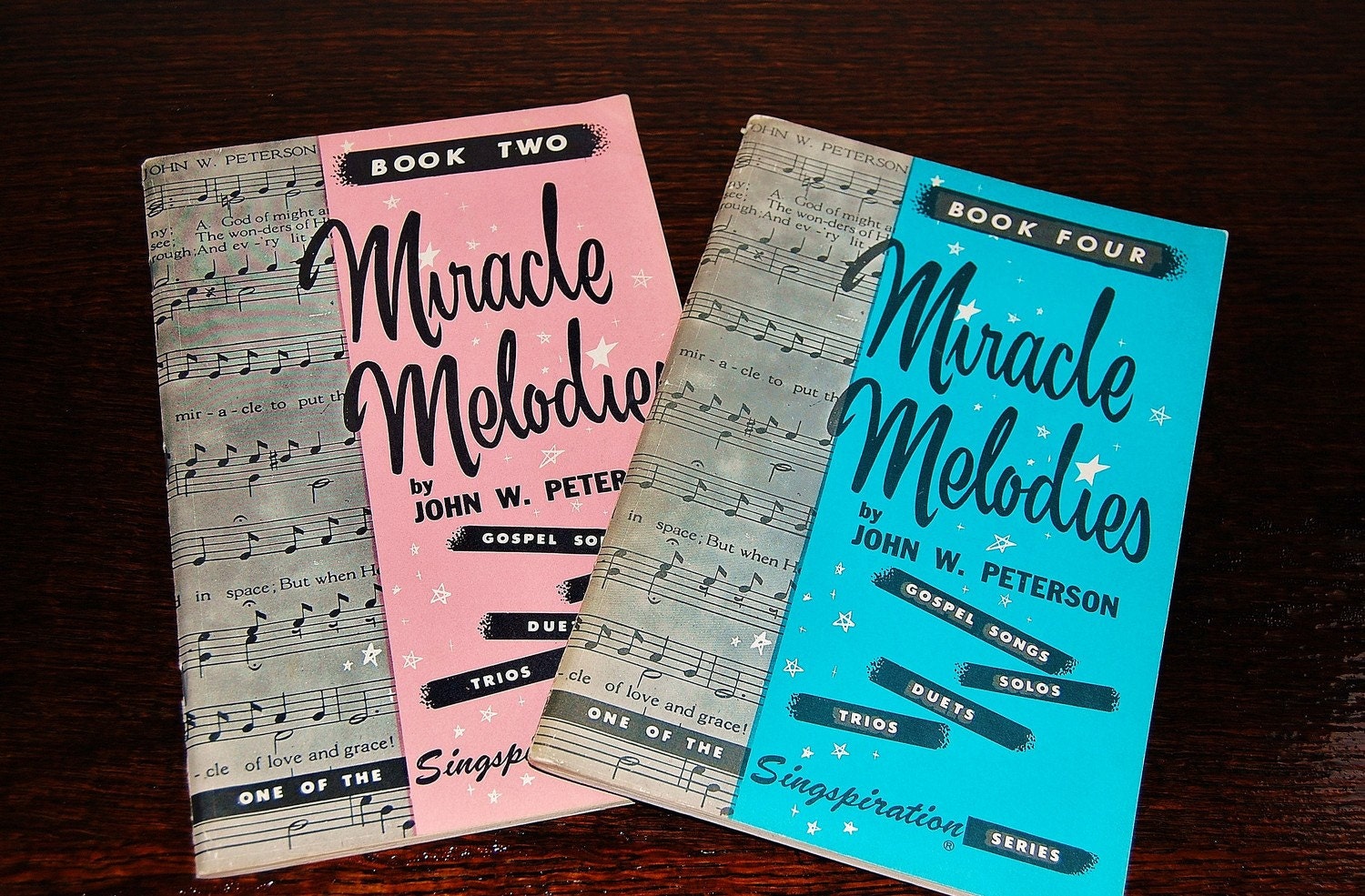 Vintage set 2 Miracle Melodies Music Books Piano
