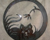 Kitty in The Grass  - Metal art