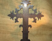 French Cross-Metal Art-Fleur de Lis