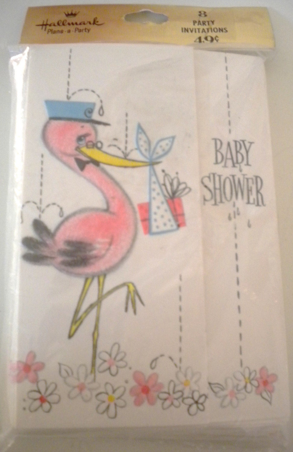 Vintage Hallmark Baby Shower Invitations - Pack of 8