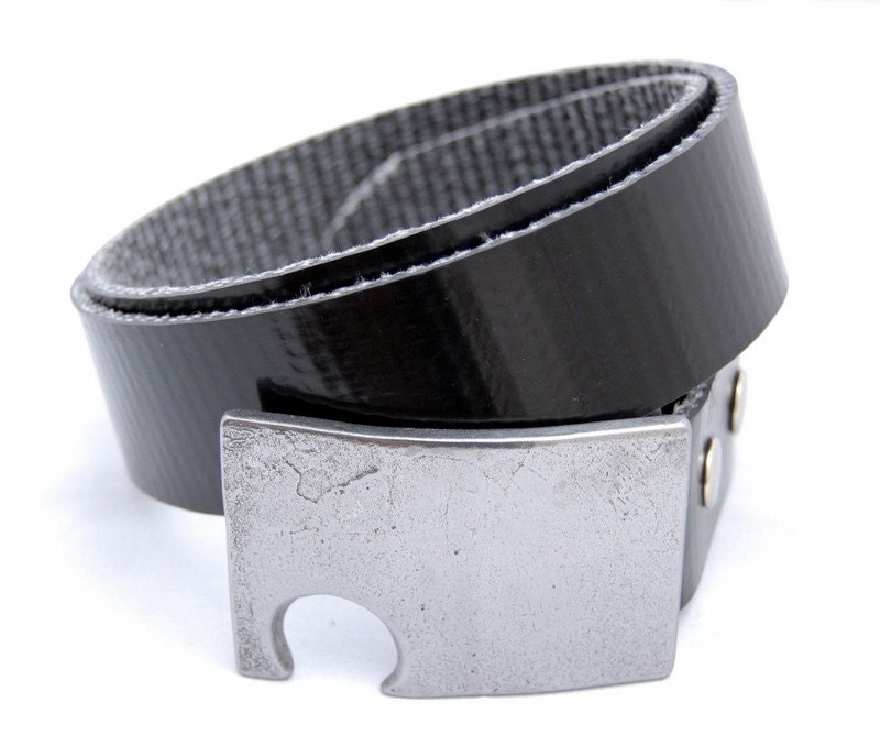 Bottle Opener Belt Buckle with Natural Finish