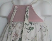 Toddler Girl Upcycled Clothing. Forget Me Knot Upcycled Dress. Lavender Rose. Size 24 Month to 2T
