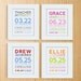 Modern Typography Birth Print