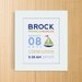 Custom Birth Announcement Print - SAILBOAT Wall Art