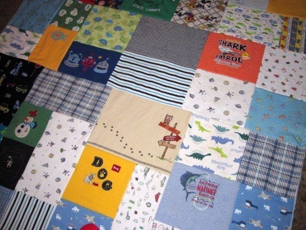 Custom Baby Memory Quilt made from your Little Love's clothing - large throw size