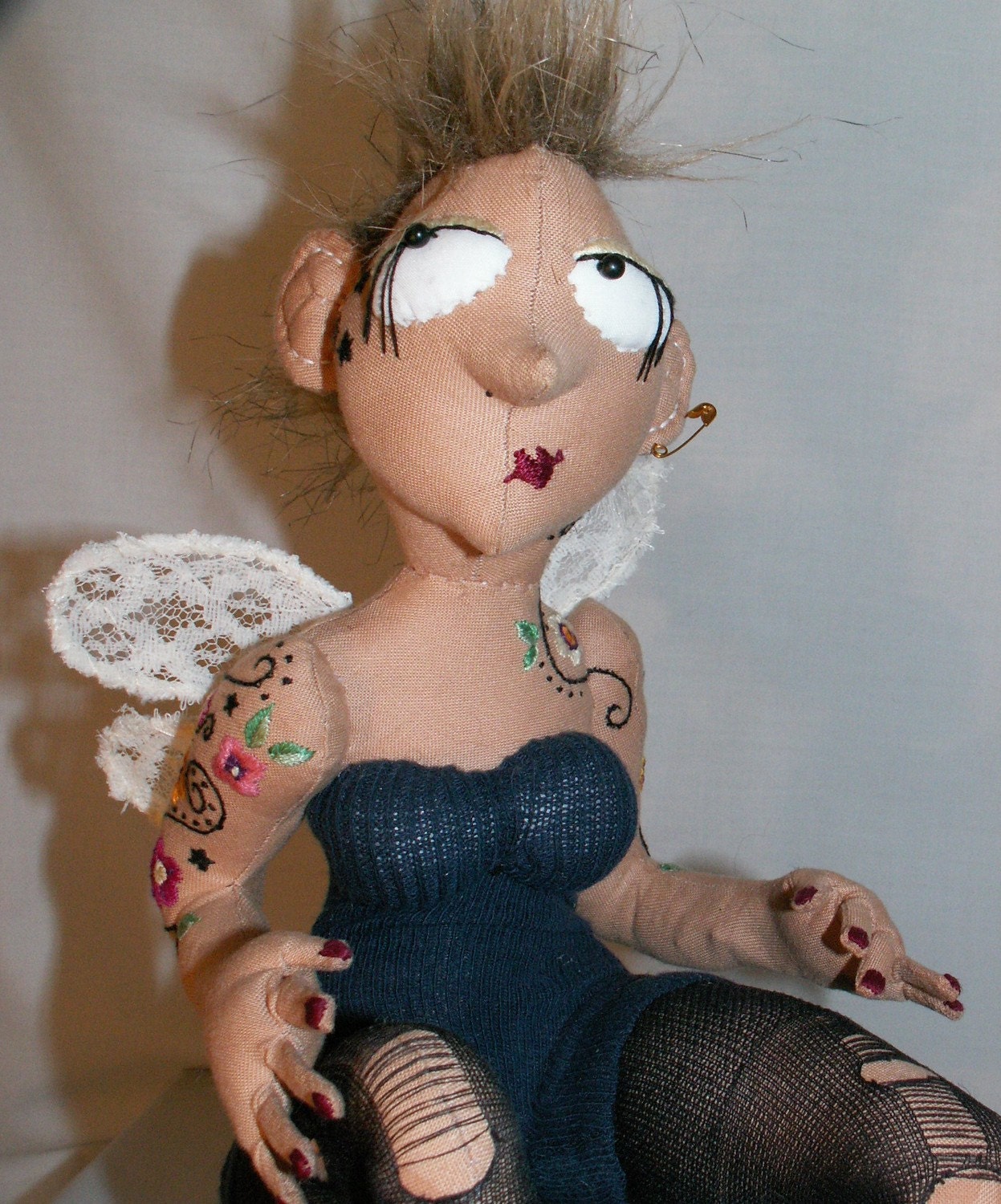 Rock Angel - OOAK Textile Art Doll