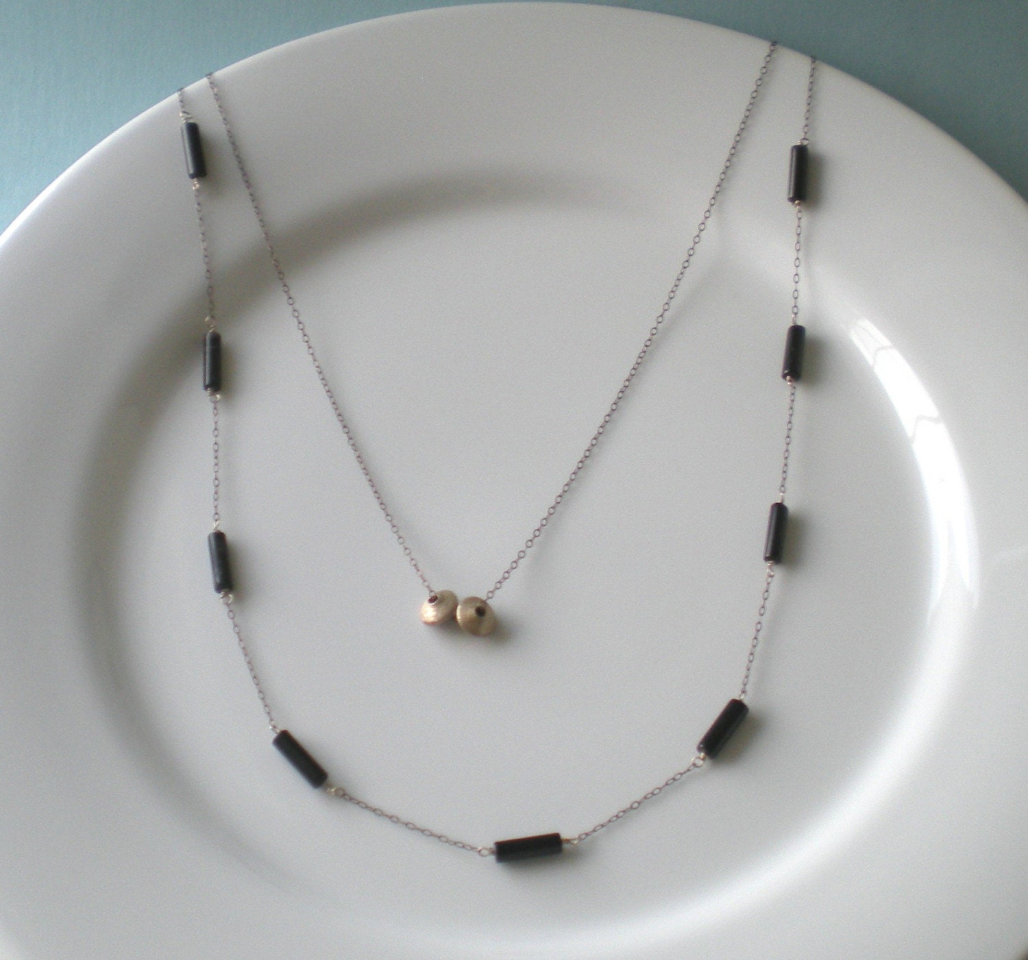 Sale - Onyx and Sterling Necklace