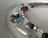 Mixed Media Triple Strand Necklace