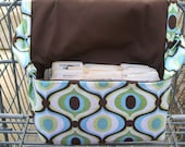 Fabric Coupon Organizer Holder  Mega Large Ovals 60's Pattern