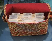 Mega Large Coupon Organizer Rust Chevron Home Decor Fabric