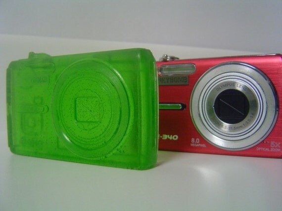 camera soap, green