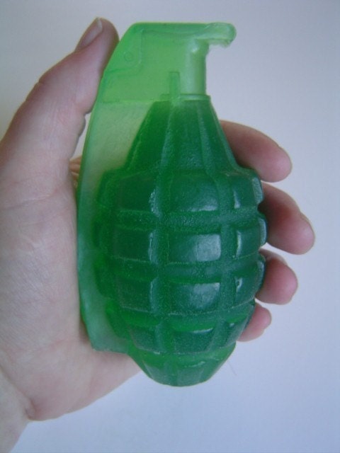 Green Hand Grenade Soap -Spearmint