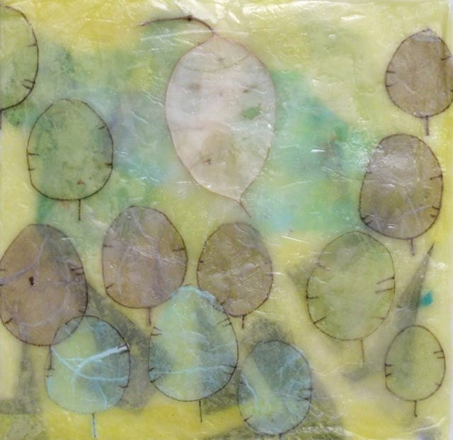 Saccharin Spring, encaustic painting, original painting