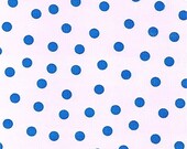 Blue Polka Dot Oilcloth yardage - Oilcloth Addict 