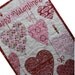 Quilted Happy Valentine Wall Hanging or Table Runner