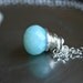 Pale Blue Chalcedony on Sterling Silver - Little Robin's Egg Necklace