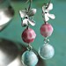 Summer Sale 15% Off SALE 50 Percent Off Hana Earrings - Vintage Czech Glass Beads and Flower on Sterling Silver