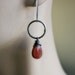 Magma Earrings Mexican Fire Opal on Oxidized Sterling and Fine Silver