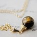Tiger Necklace Gold Brown Earth Tones Caramel Pendant