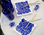Fused Glass Sushi Set - Stylish and Chic - Custom Order In Your Choice of Colors