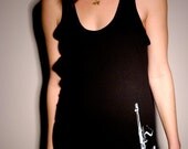 SALE---- Tommygun Screen Printed Tank Dress Black Small