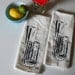 Tuba Hand Screen Printed Bar Towel Set of Two