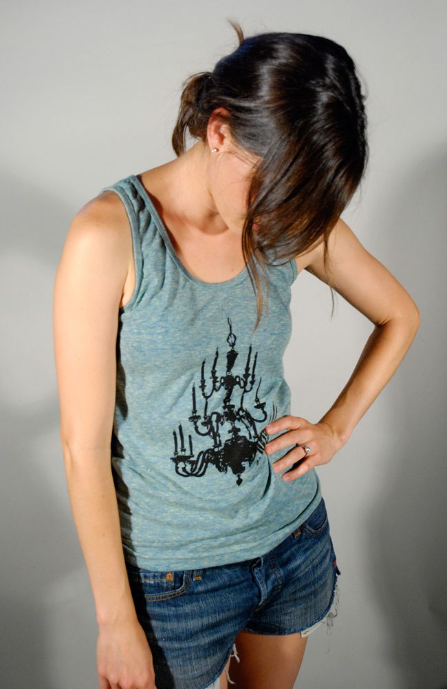 Screen Printed Chandelier Tank Tri Blend