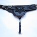 Lotusesque Leather Stone Belt Bag in Black leather