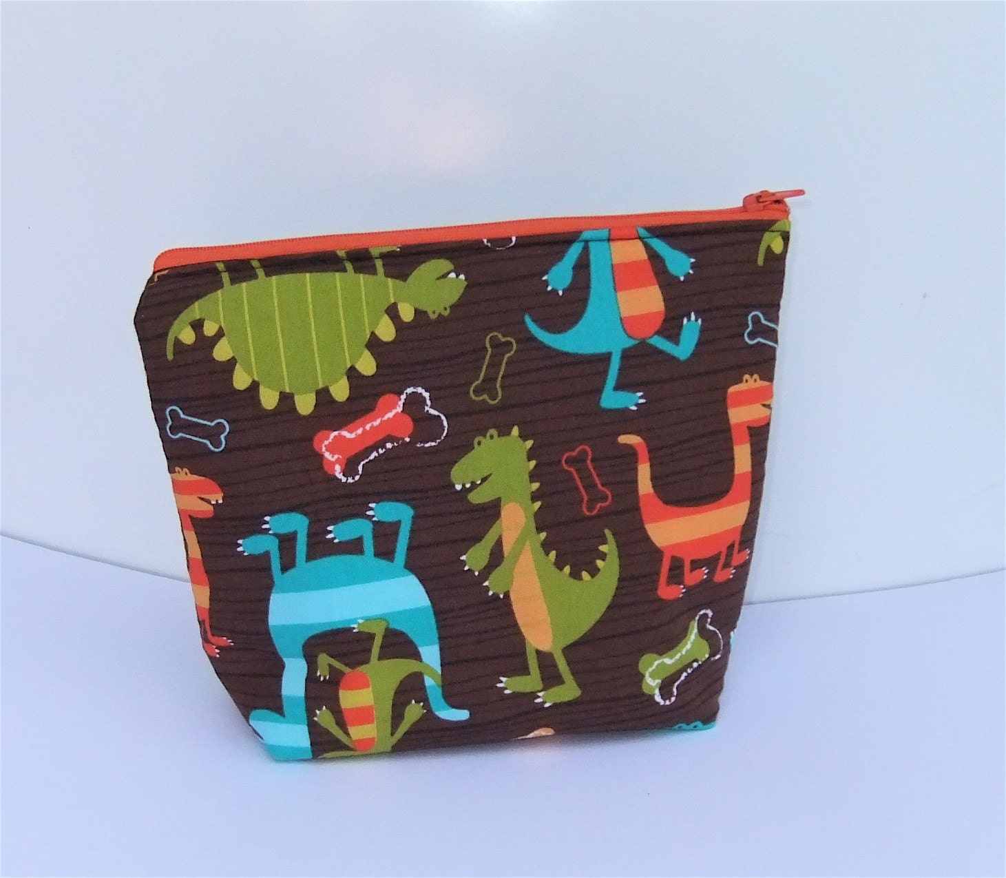 Insulated Lunch Bag Little - Zip Eco Friendly Dino Chomp by BonTonsGifts on Etsy