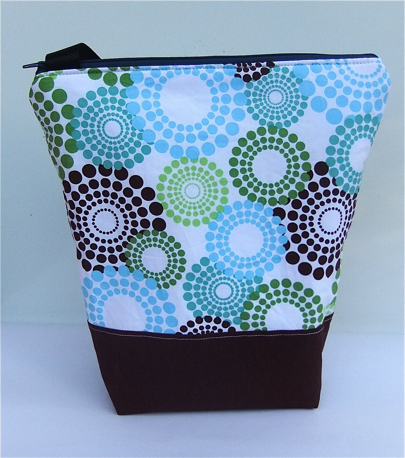 Insulated Lunch Bag Tote - Zip Eco Friendly Fresh Fireworks by BonTonsGifts on Etsy