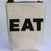 Insulated Lunch Bag Tote Eco Friendly EAT by BonTons on Etsy Large Organic Lunch bag