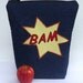 Insulated Lunch Bag Tote Eco Friendly Zip BAM Lunch Bag SuperHero by BonTons
