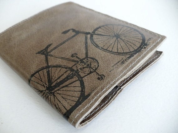 Photo: Handmade, handcrafted, 100% cowhide and imprinted with that most wonderful of inventions, the bicycle.. 