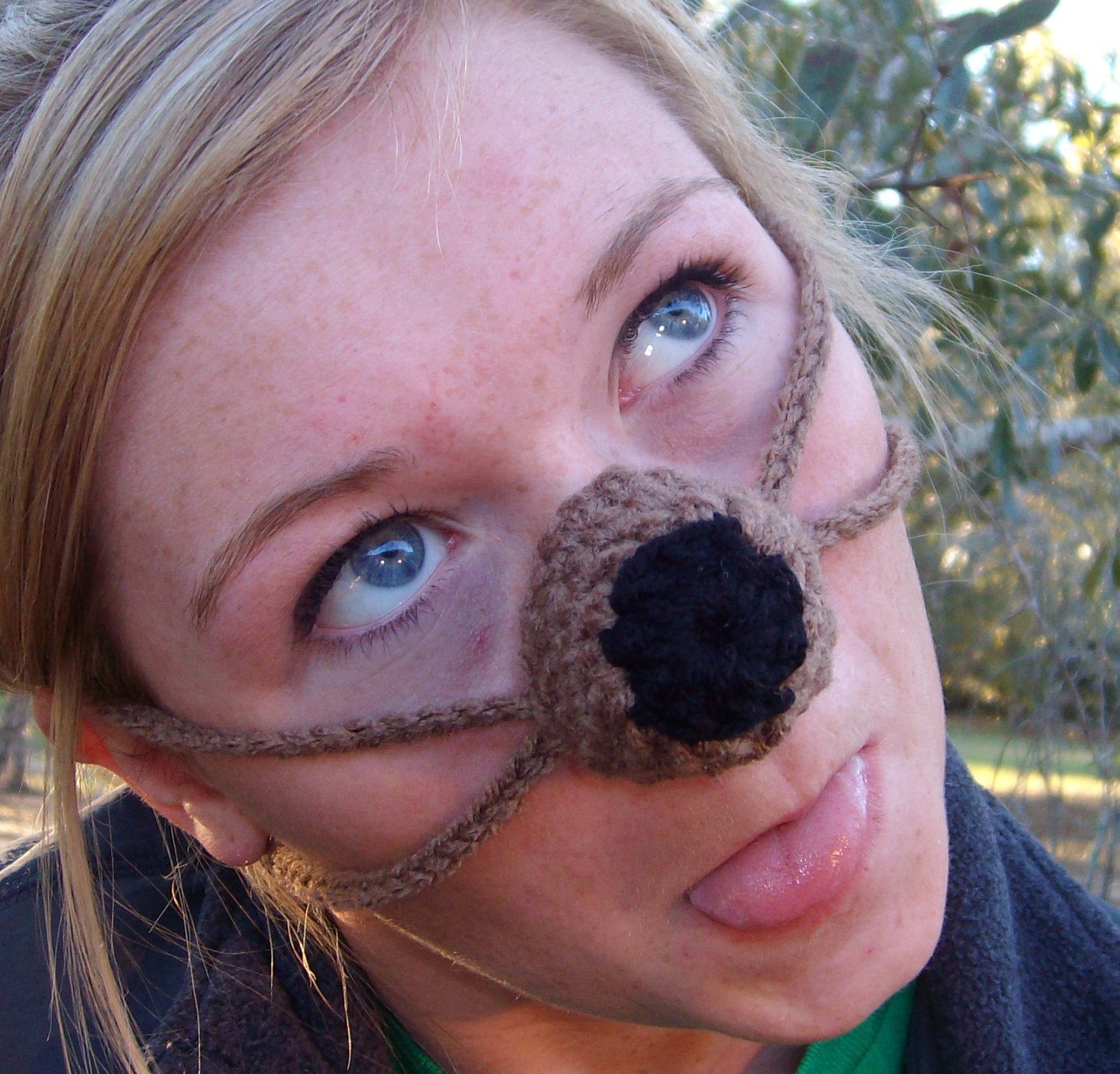 Barry the Brown Nose Bear Nose Warmer, Man, Woman, Gag Gift, Winter, Nose Cozy, Unisex,