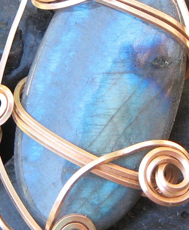 Gray Labradorite,14k gold filled, Wire Wrapped, Pendant, Jewelry