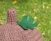 Haycorn for Piglet- a handmade baby acorn hat