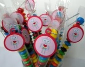 Robot Candy Treat Bag Favors, Set of 12, Hearts, Red, Pink Il_170x135
