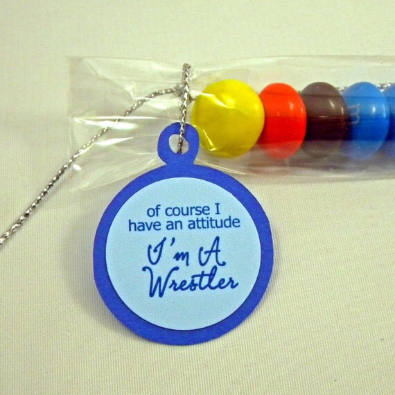 Wrestling Candy Treat Bag Favors - Wrestler with Attitude Set of 12 Il_570xn
