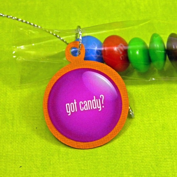 Got Candy Favors, Treat Bags, Set of 12, Orange and Purple Il_570xn