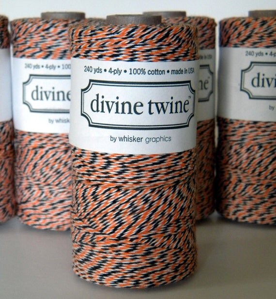 Halloween Baker's Twine, Orange, Black, White, Divine, 240 Yards, 720 Feet, Limited Edition Il_570xn