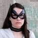 Masquerade mask - black leather Catwoman costume - Seduce - fast shipping