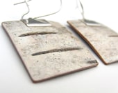 Eco friendly small birch bark earrings, Dwell
