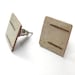 Birch bark post earrings, Square Posts