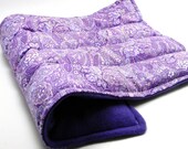 LARGE Hot Pack Cold Pack, Microwave Heating Pad, Reusable Heat Pack for Back, Hips and More - purple paisley