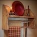 Vintage Wooden Towel Shelf or Quilt Rack / Farmhouse Cottage Charm / Kitchen / Bathroom / Bedroom / Color Choice