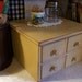 Primitive 4 Drawer Toaster Cover Apothecary Style Kitchen Storage for 4 Slice Square Toaster / Farmhouse Tan / Color Choice