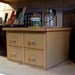 Primitive 4 Drawer Toaster Cover Apothecary Style Kitchen Storage for 4 Slice Square Toaster / Farmhouse Tan / Color Choice